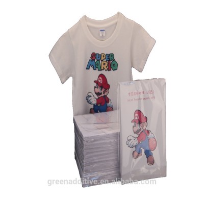 A4 high quality no cut heat transfer inkjet printing paper for light cotton t-shirt bags textile